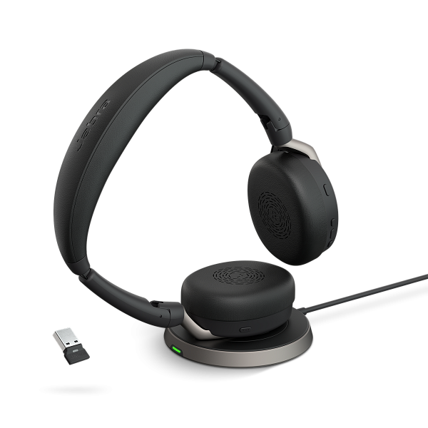 Jabra Evolve2 65 Flex, UC, Link 380a, Charging Stand - Over-Ear Headset